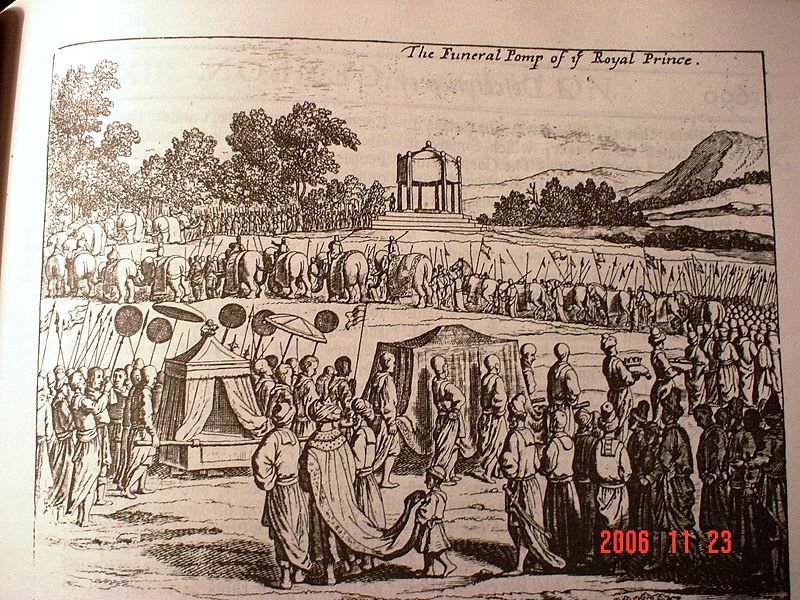 Funeral of Karava prince Mahasthana son of queen Dona Katharina