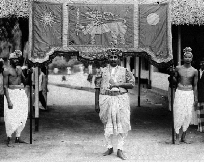 D S Senanayake promoting another spurious version of a lion flag