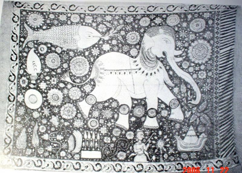 Karava Sudu etha bandi flag white elephant flag Sri Lanka
