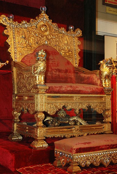 The royal throne of Sri Lanka